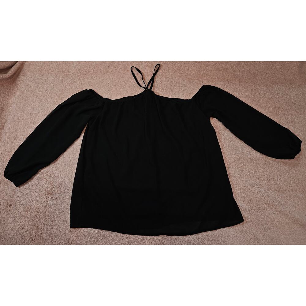 Women's Vemvan Black Off-The-Shoulder Halter Top Size Large